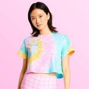 Stoney Clover Lane for Target Tie-Dye Cropped T-Shirt Size Small
